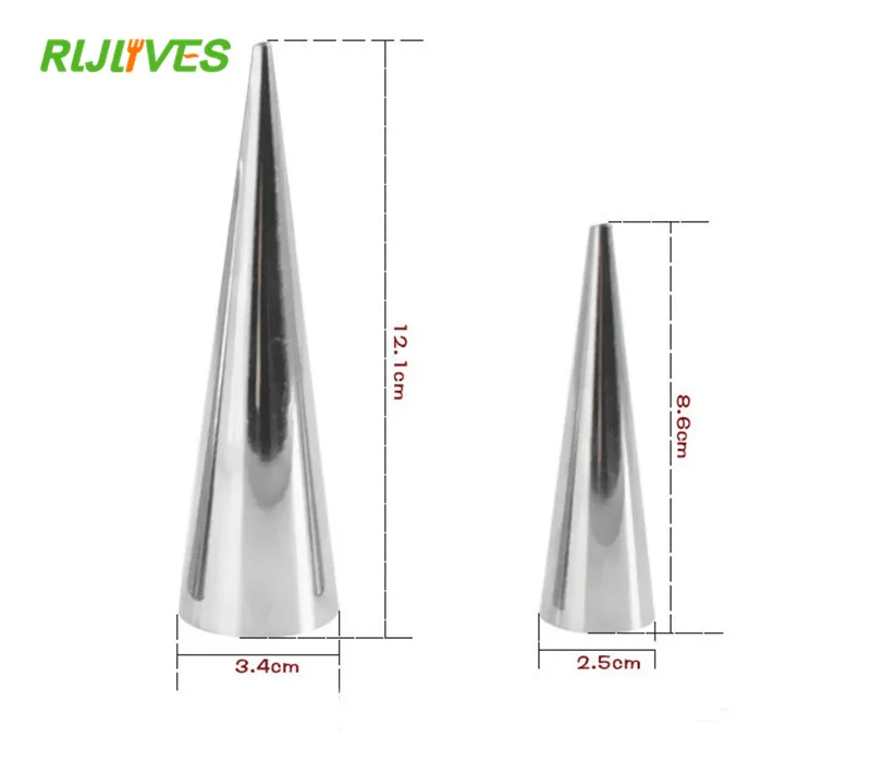 Нержавеющая сталь 3 шт Рог Хлеб Кондитерская выпечка конусов Спираль Конус для Круассанов для выпечки и тортов выпечки форма, кухонная утварь