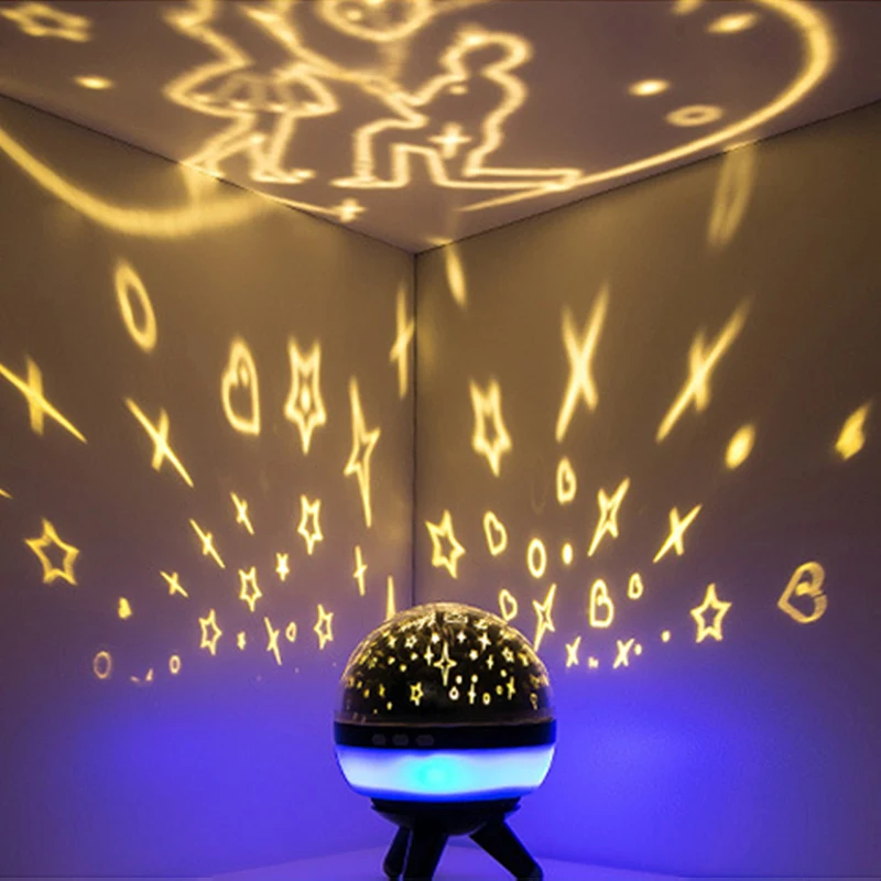 

Starry Sky Star Projector Lamp LED Night Light Rotating Ocean Universe Birthday Luminaria Table Lamp Propose Marriage Decoration