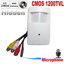 1200TVL CCTV security Camera CMOS Color 960H Motion Detector Indoor CCTV Mini PIR Style Surveillance mini Camera microphone