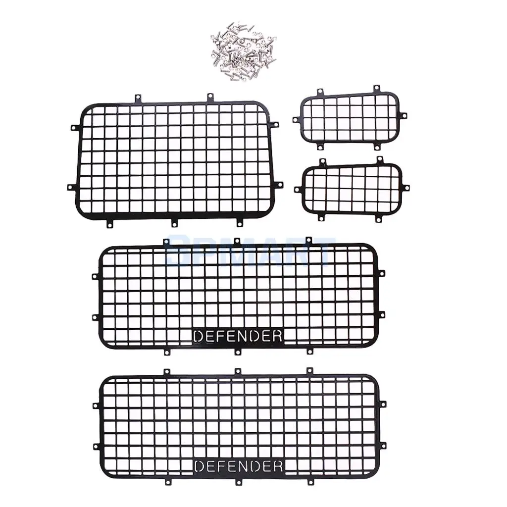 5pcs Metal Window Mesh Protective Net for Traxas  -4   4 1/10 RC Crawler