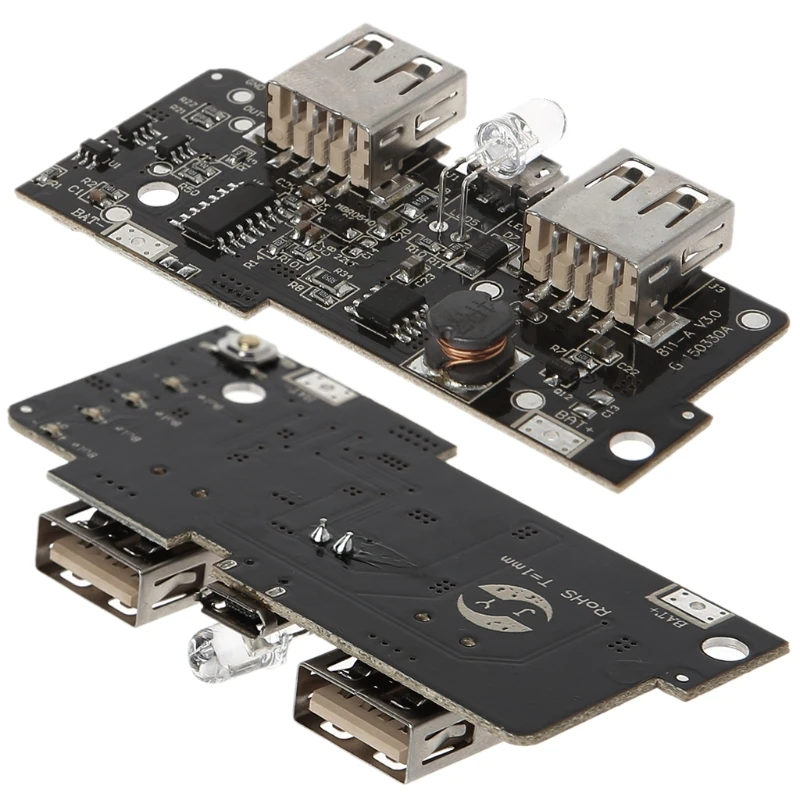 Новинка 5V 2A Мощность банк Зарядное устройство модуль Импульсный повышающий Dual USB