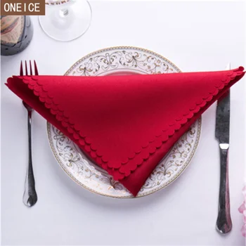 

10 Napkins 48cm Square Satin Fabric Pocket Handkerchief Wedding Decoration Party Event Party Hotel Free fast shipping