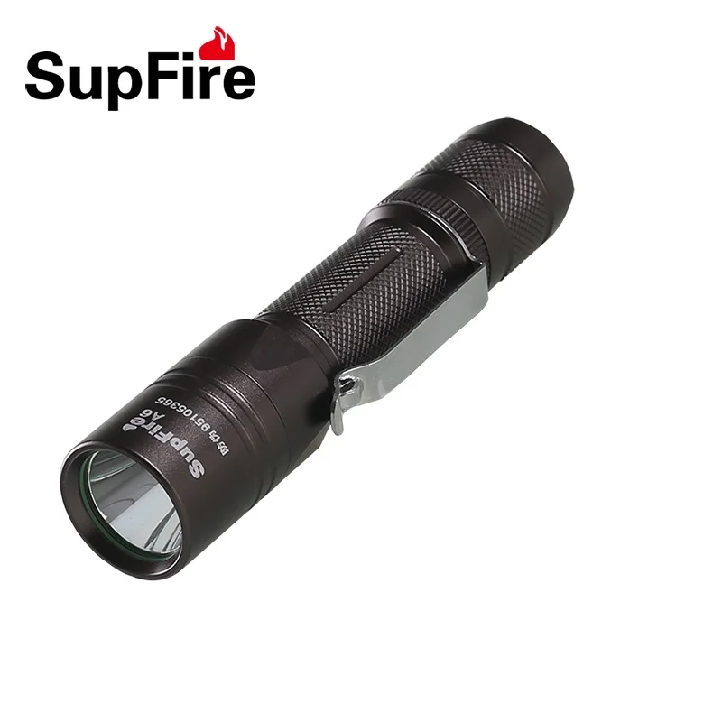 Supfire A6 светодиодные фонари CREE XM L T6 900LM мощный фонарик с аккумулятором 18650|e17 cree xm-l