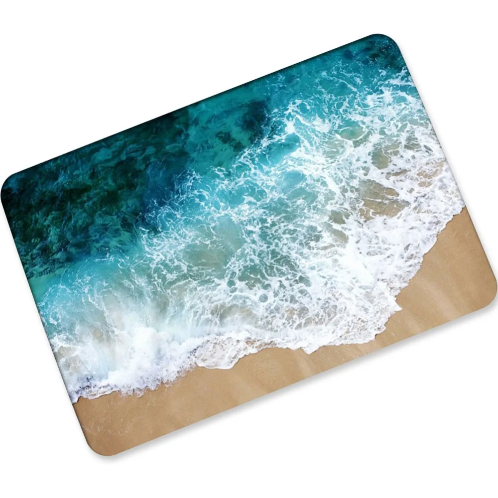 MDCT 3D Sandbeach Sea Wave Anchor Starfish Pattern Mats Area
