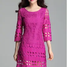 Лидер продаж, детский костюм Новинка весны Новинки для женщин Модный, больших размеров платье кружевные цветы/XL-XXXL