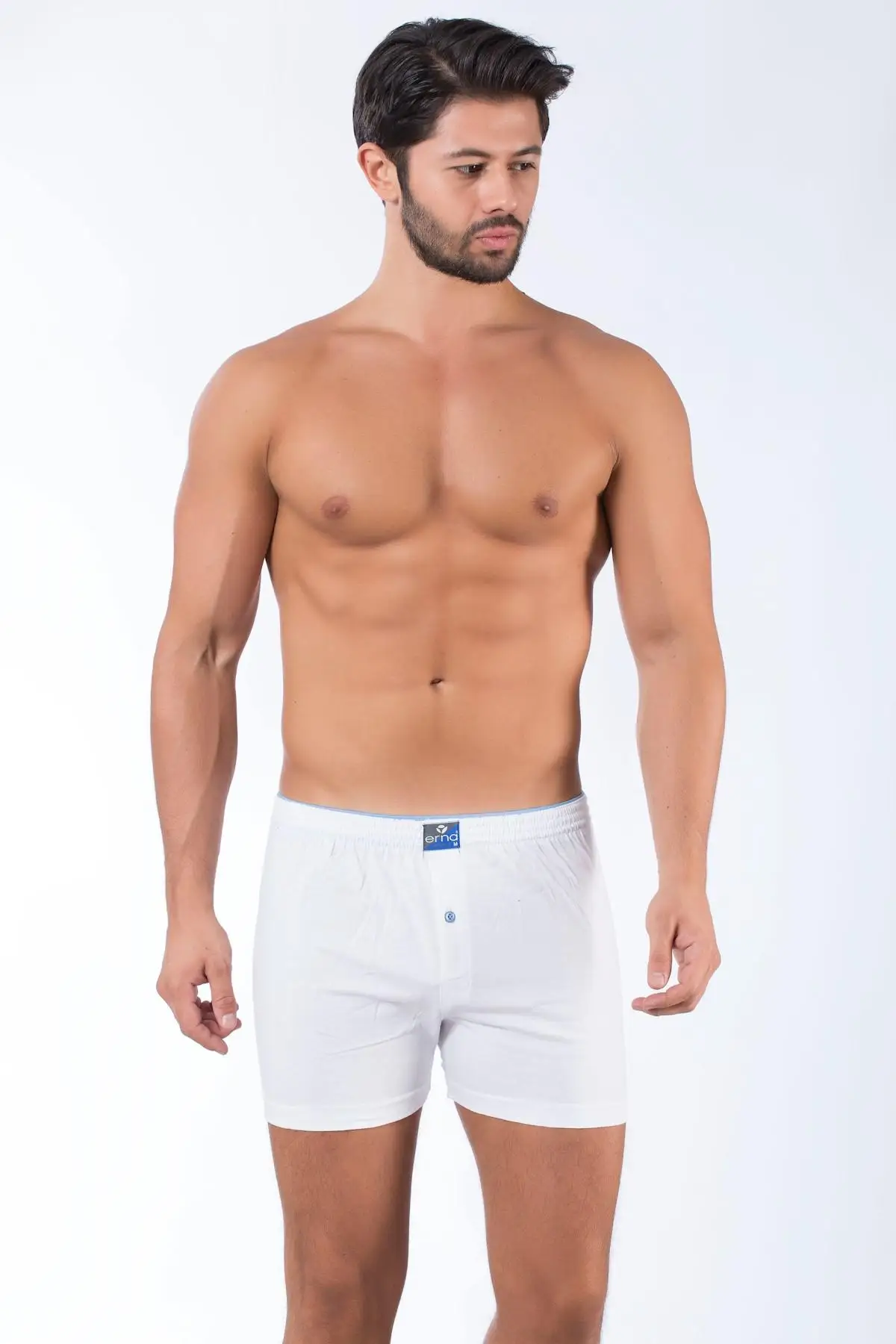 

STRAWBERRY Male White Combed Cotton Towel Waist Boxer 756