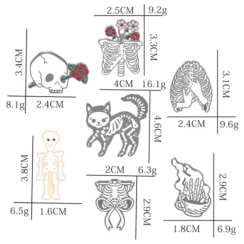 Череп красные розы цветы растут в брошь с дизайном «скелет» шляпа рюкзак Нагрудный значок на пиджак Хэллоуин поставки