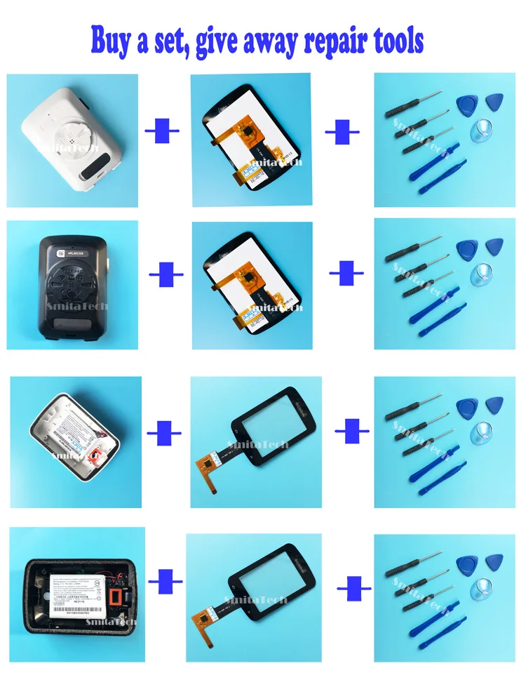 

kit for Garmin Edge 820 EDGE EXPLORE 820 bicycle speed meter GPS lcd+touch screen+back cover with Li-ion Battery+Repair tool set