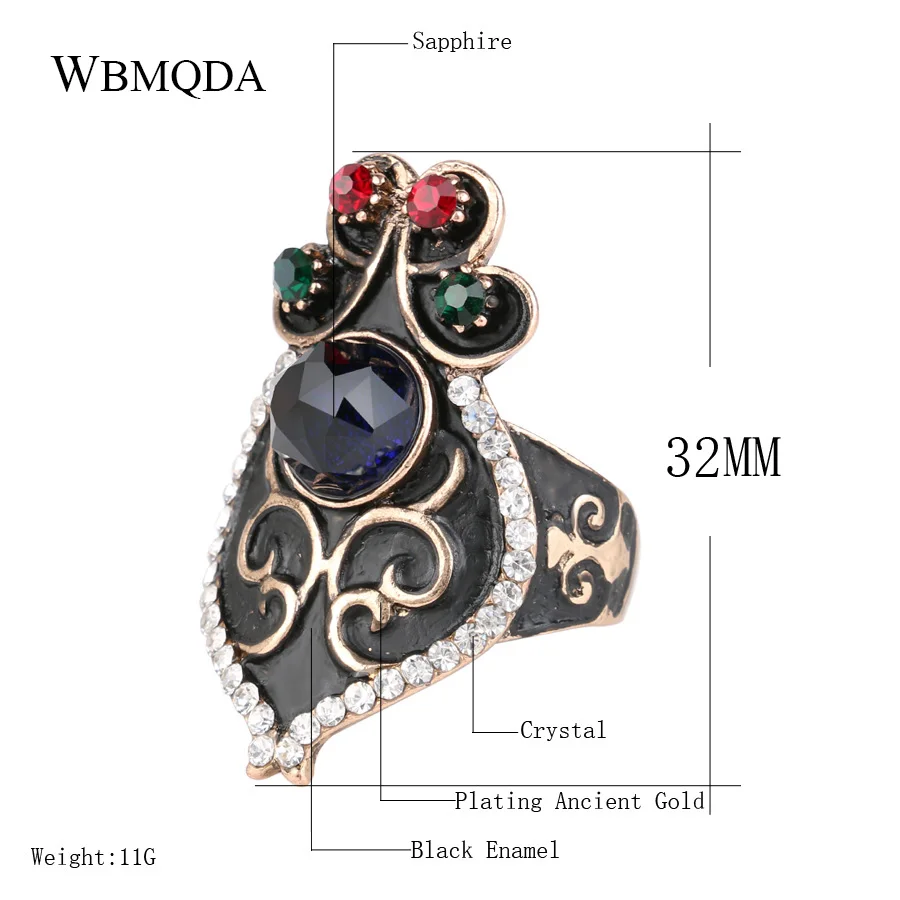 Punk-Gothic-Vintage-Big-Rings-For-Women-Ethnic-Black-Enamel-Antique-Gold-Crystal-Cicada-Ring-Luxury (1)