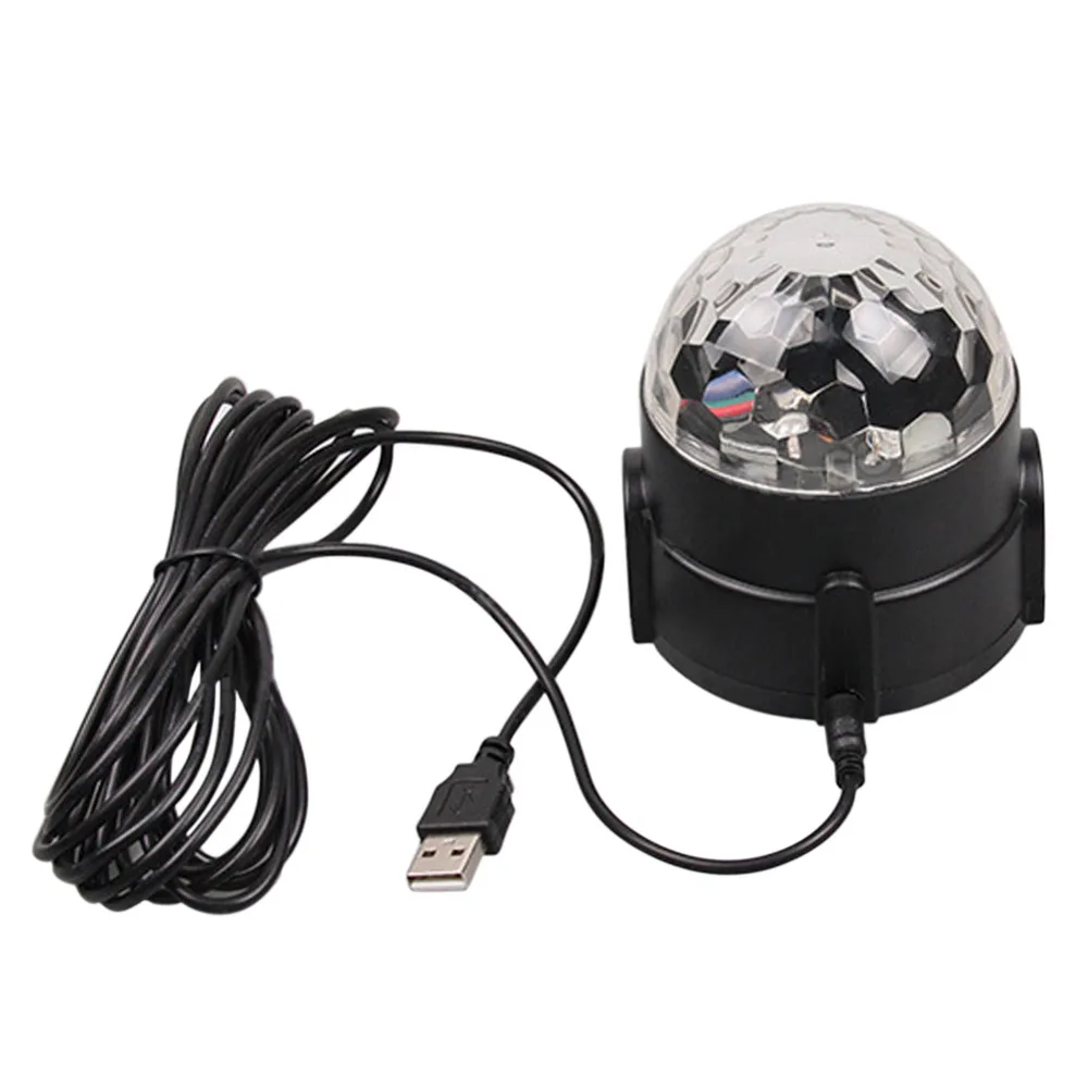 Цветной RGB LED хрустальный шар эффект автомобиля музыкальный ритм диско DJ