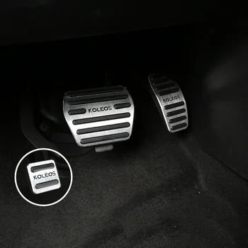 

Aluminum Alloy Car Accelerator Gas Pedal Brake Pedals Cover Non-Slip Pads AT For Renault Koleos 2016 2017 2018 Car Accessories