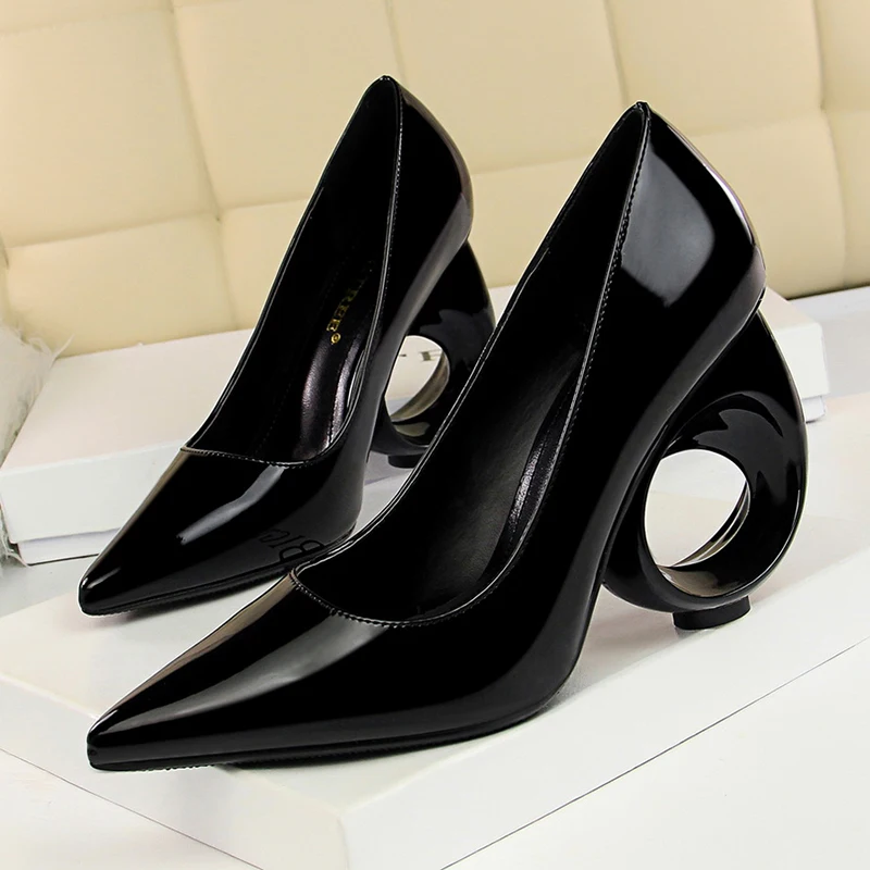 Mode Profonde Tacchi Partie Pour Femmes De Hauts champagne Pointu Talon Bout Femme Chaussures Pompes Stylet silver Donna Chaussure Black Talons Bigtree Fretwork Sexy Peu bronze waPCvHWnq