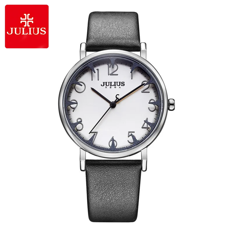 

Julius Lady Women's Watch Japan Quart Fine Fashion Hours Dress Clock Leather Bracelet Retro Leather Girl Birthday Valentine Gift