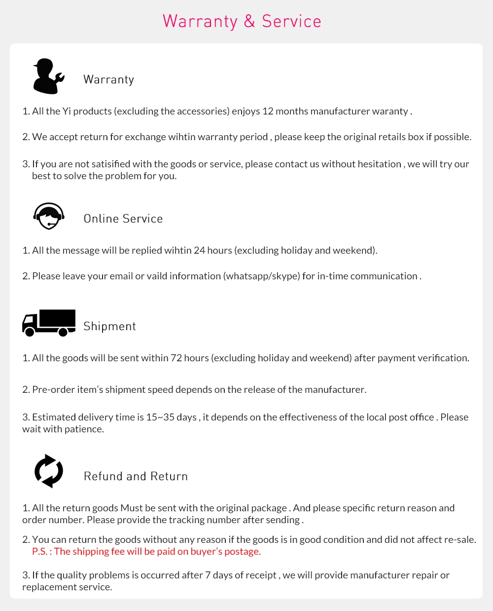 yi service