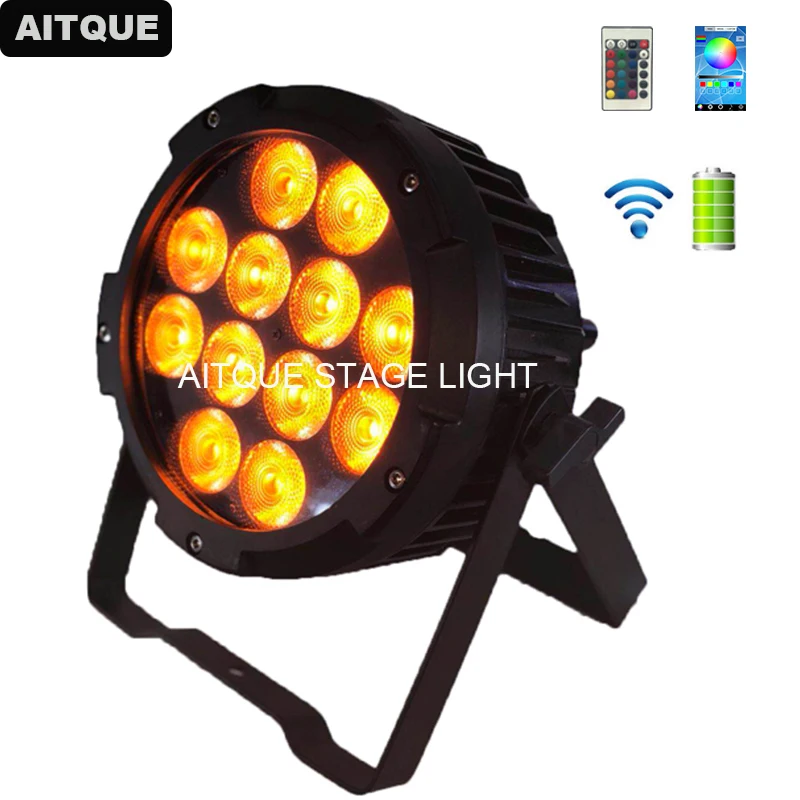 6pcs Stage Dj Par 12x15w Ip65wireless Par Light Wifi App Control