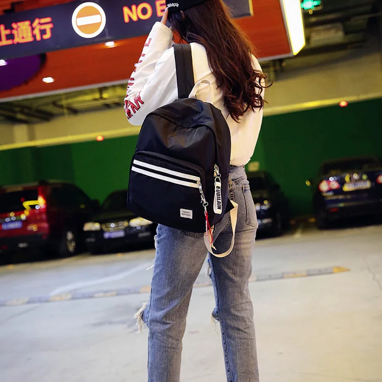 Японский Харадзюку сплошной цвет ulzzang backbag дикая кисть уличная Студенческая сумка стример женский рюкзак