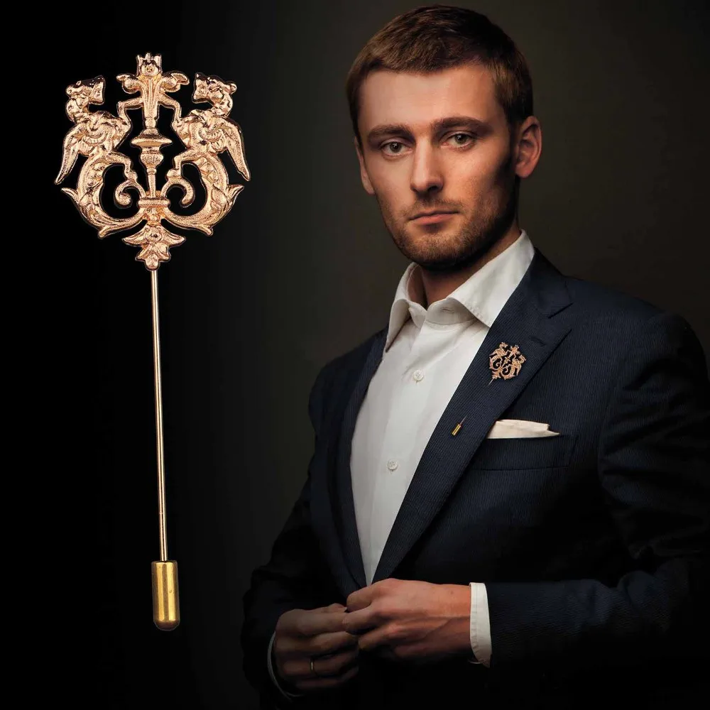 العصرية الرجال دعوى دبابيس لحضور حفل زفاف خمر مجوهرات الحيوان الحصان الطوطم شارة دبابيس هدية عيد