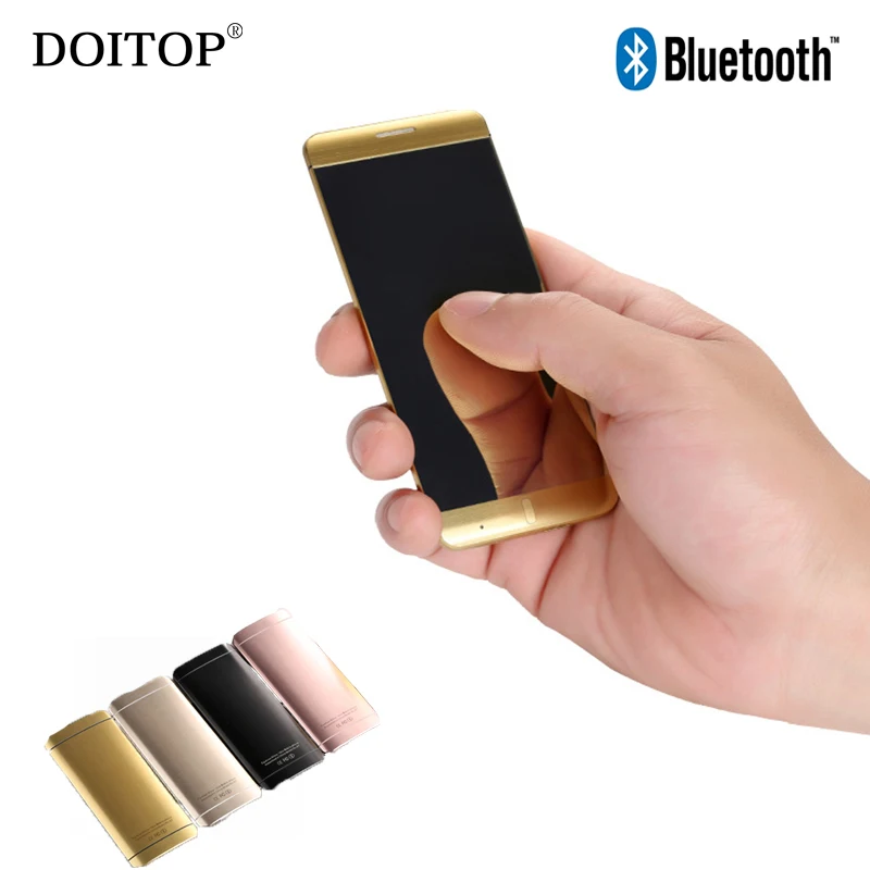 

DOITOP Untra Thin Smart Mobile Phone 1.63 inch Touch Screen Key Dual Band Single SIM Cellphone Bluetooth Radio MP3 MP4 Player O5