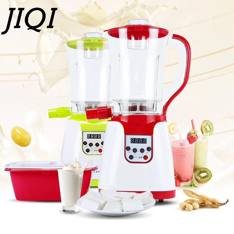 

JIQI Automatic soymilk maker Grinding Machine Soya-bean Milk Tofu Brain Peanut Milling Soybean miller Electric Juicer EU US plug
