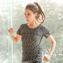 GXQIL размера плюс, спортивный топ для спортзала, Женские топы для тренировок, для женщин, сухой крой, большой размер, для фитнеса, женская спортивная рубашка, футболка для бега L