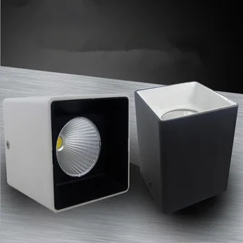 

10pcs Square type mounted downlight 3W 5W 7W 12W AC 110V-240V led spotlight ceiling COB boom free hole square grille rectangle