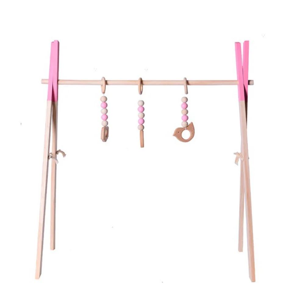 Sensorial do Berçário do Bebê Roupa da Criança Rack de Moldura de Madeira Decoração do Quarto Estilo Nórdico Ginásio Jogo Madeira Anel-pull Brinquedo Quarto Infantil Presente Crianças 3 Brinquedos e hobbies
