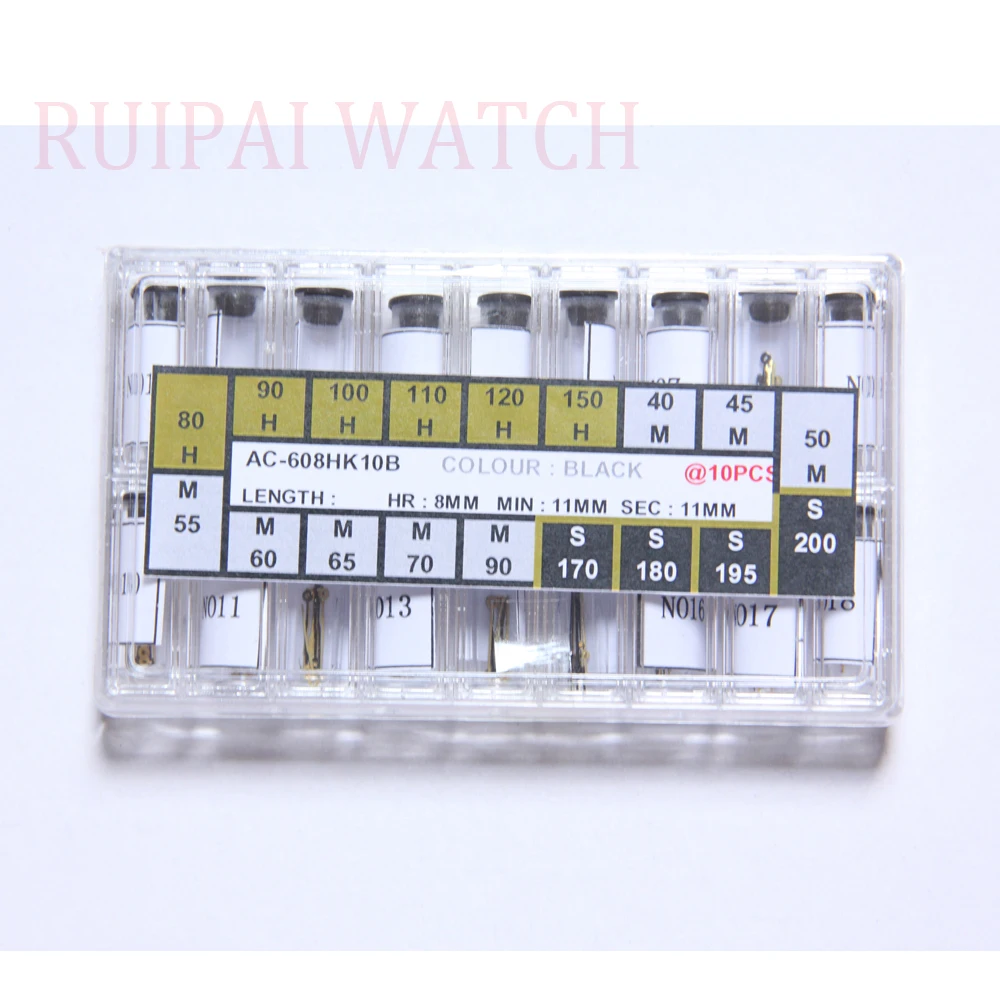 180PCS Black Hour/Minute/Second Hand Set for Watch Repair Free Shipping