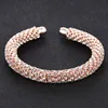 Bracelets manchettes de luxe pour femmes, couleur or argent Rose, chaîne griffe en cristal strass, Vintage, bijoux à la mode ► Photo 3/6
