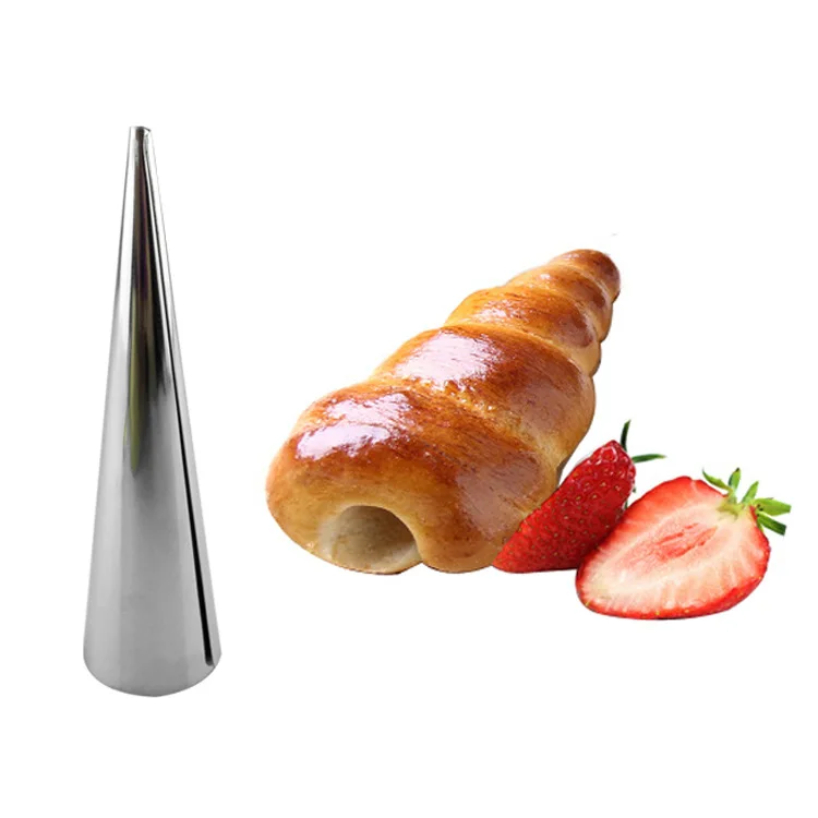 Stainless Steel Pastry Cream Horn Moulds Conical Tube Cone Pastry Roll