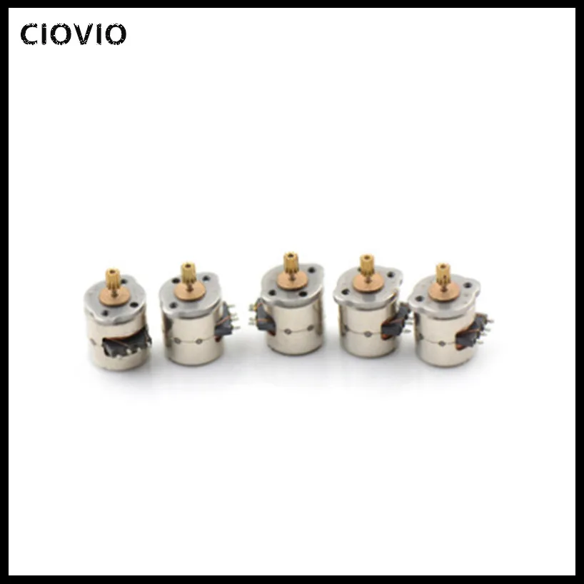 

5pc New Mini Micro Stepper Motor Small 8x9.2mm 2-phase 4-wire Stepper Motor With Copper Gear