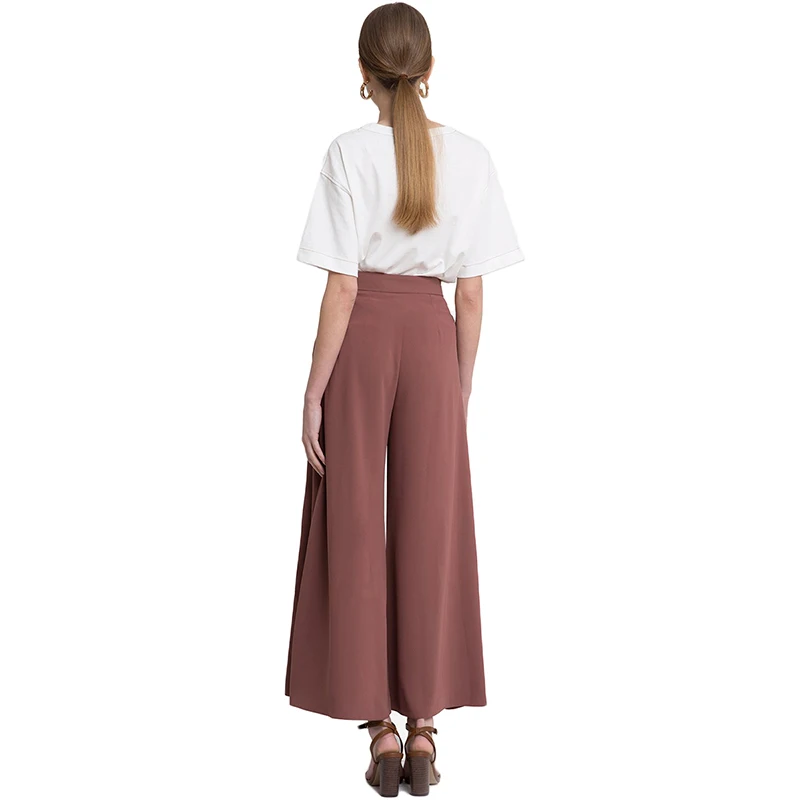 HDY Haoduoyi Woman 2019 New High Waist Wide Leg Loose Pants Solid Office Lady Brief Trousers For Female HDY Haoduoyi Woman 2019 New High Waist Wide Leg Loose Pants Solid Office Lady Brief Trousers For Female