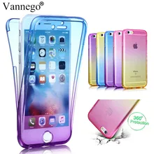 

Vannego Case For iphone X 8 8 Plus 7 7 Plus 6 6S Plus 6Plus 5 5S SE Soft TPU 360 Full body Protective Clear front Cover case