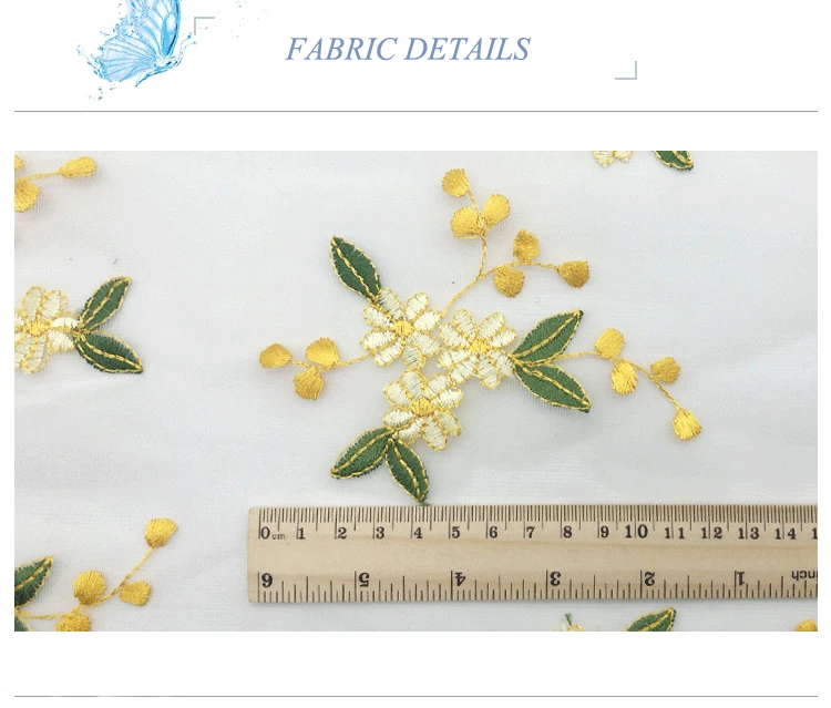 5 м/лот кружевная лента 130 см вышивка свежий цветок DIY Изысканная кружевная одежда свадебное платье аксессуары