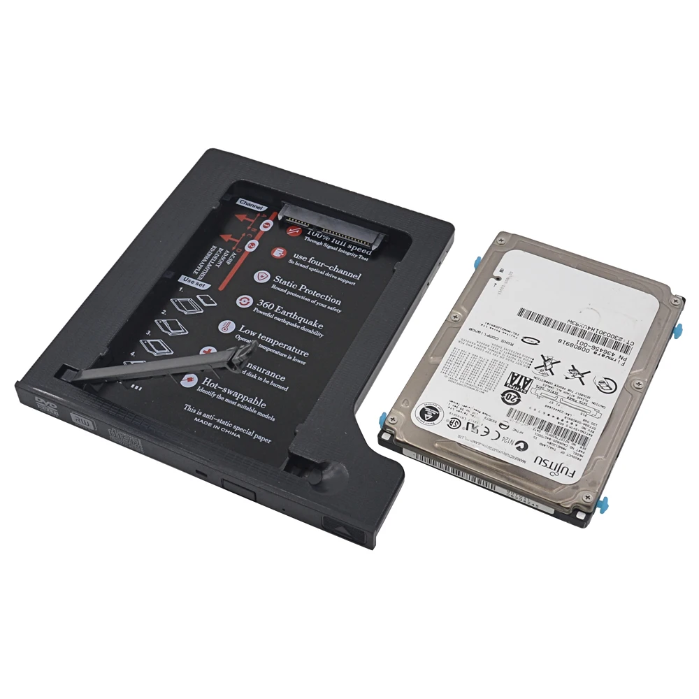 Новинка 2016 универсальный адаптер Optibay 2nd HDD Caddy 9 5 мм SATA3.0 для 2 дюймового SSD CD DVD