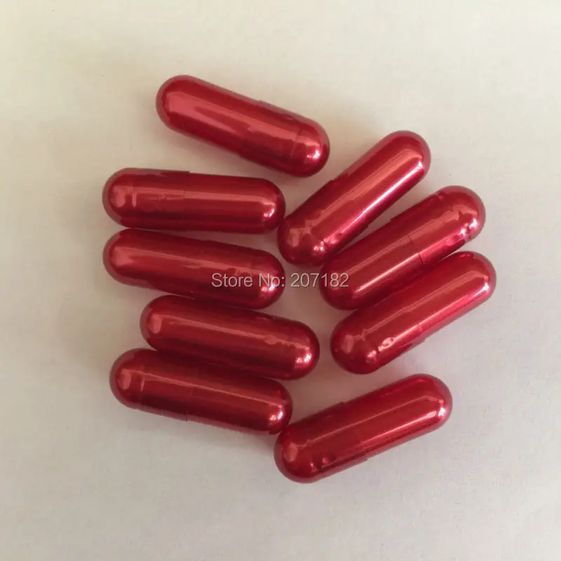(10 000pcs/pack) caps and bodies Separated 00# Pearl Red medicine capsule Red/Red empty |