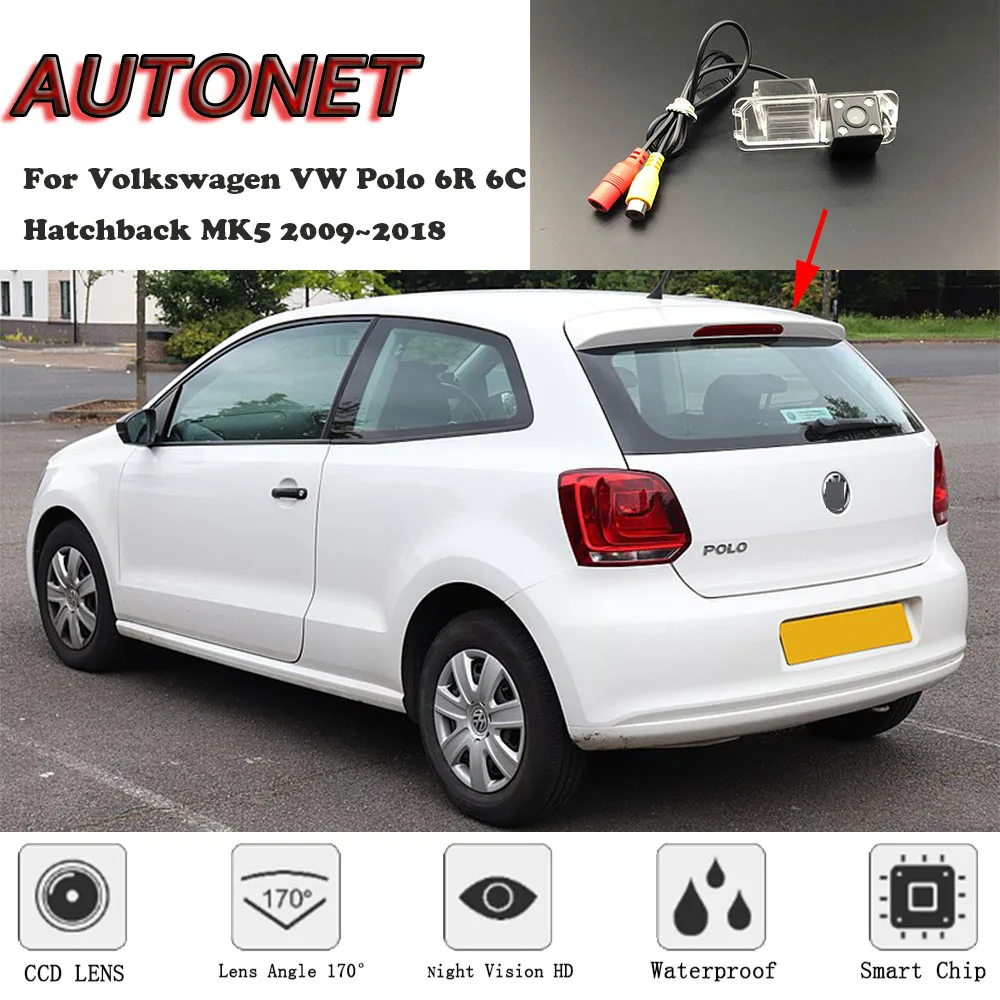AUTONET резервная камера заднего вида Камера для Volkswagen VW Polo 6R 6C хэтчбек MK5 2009 ~