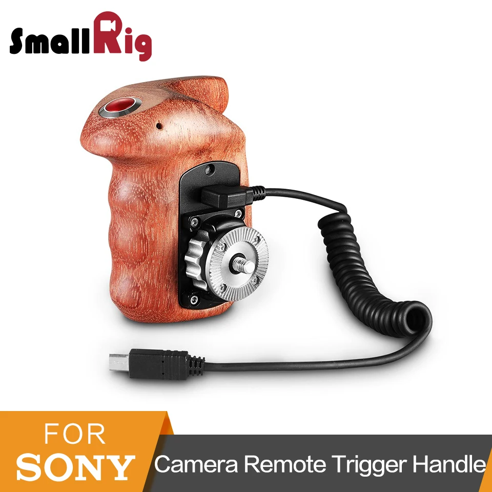 

SmallRig Right Side Wooden Hand Grip with Record Start/Stop Remote Trigger Control for Sony Mirrorless Camera A7/A7II/A7III-2227
