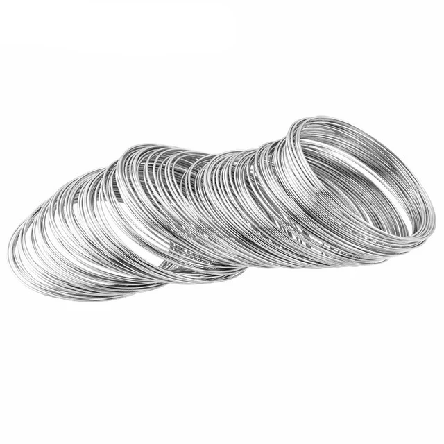 

50 Loops Memory Steel Wire For DIY Seed Bead Bangles Bracelet Making 65mm