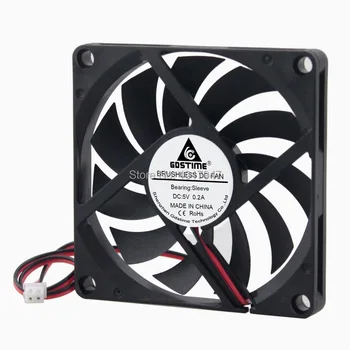 

100 Pieces LOT DC 5V 2Pin Brushless Cooling Fans 8010s 8cm 80mm 80x80x10mm Ventilation Axial Flow Fan
