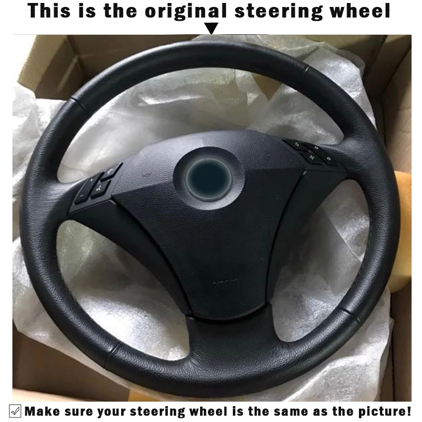 Car Steering Wheel Cover for BMW E60 E61 520i 520li 523 523 523li 525 525i 530 530i 535 545i