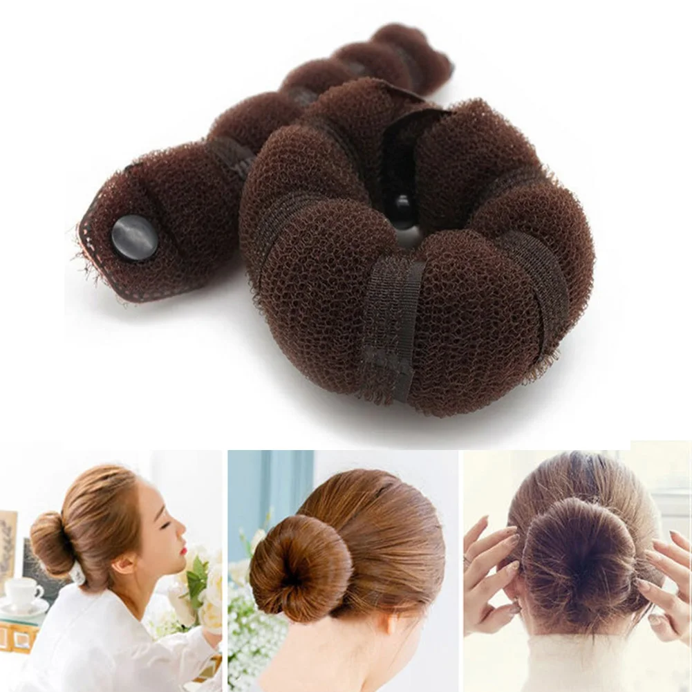 

Foam Easy Use Practical Girls Styling Tool Accessories Convenient Nylon Spone Ring Shape Daily Magic Donut Hair Bun Maker