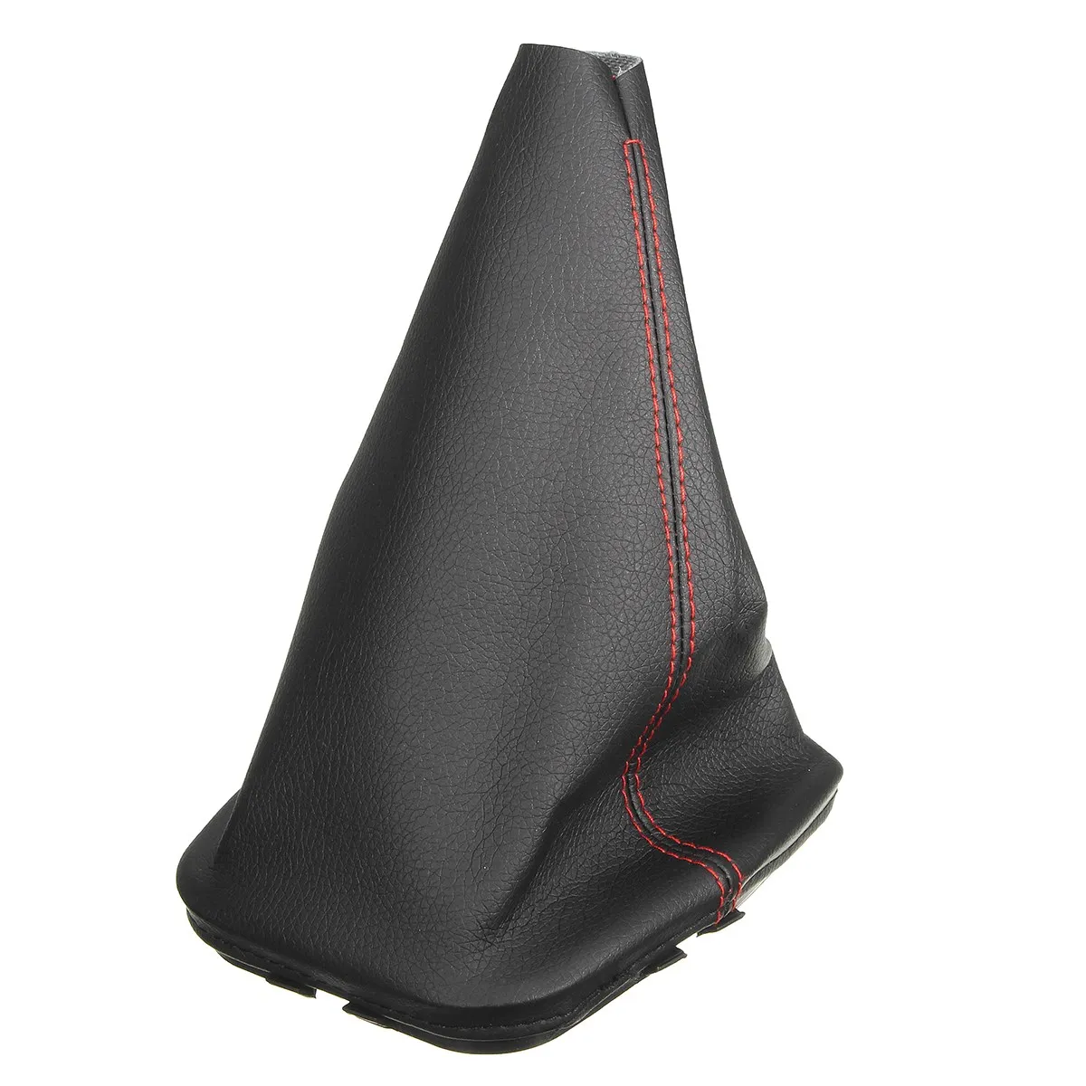 PU Leather Black Auto Car Gearshift Lever Gaiter Dust Cover Red