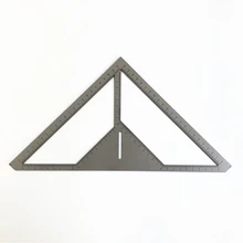 Economic Multifunction Pattern Tile Ruler Floor Drain Ruler Bricklayer Stainless Steel Triangle Ruler Flower Builder