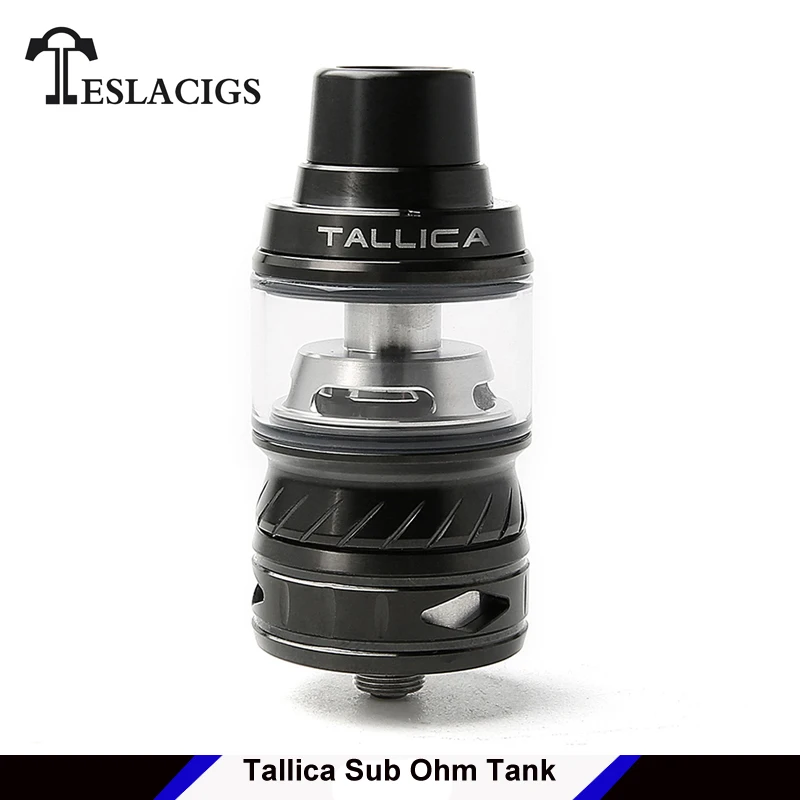 

Original Tesla Tallica Sub Ohm Tank Teslacigs Tallica electronic cigarette atomizer with 6ml capacity 26mm tesla e-cig tank