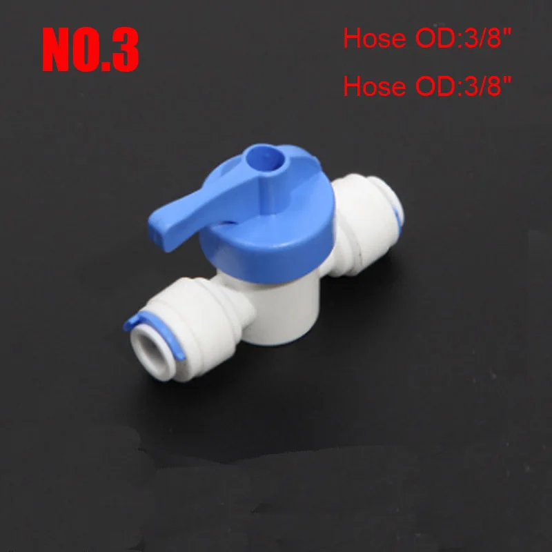 RO водяной прямой 1/4 &quot3/8&quot OD шланг быстрое соединение контрольные фитинги