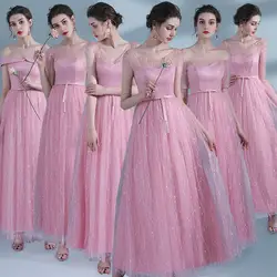 Новые серые розовые кружевные платья подружки невесты 2019 официальные свадебные вечерние платья для выпускного вечера robe de soiree vestido de noiva