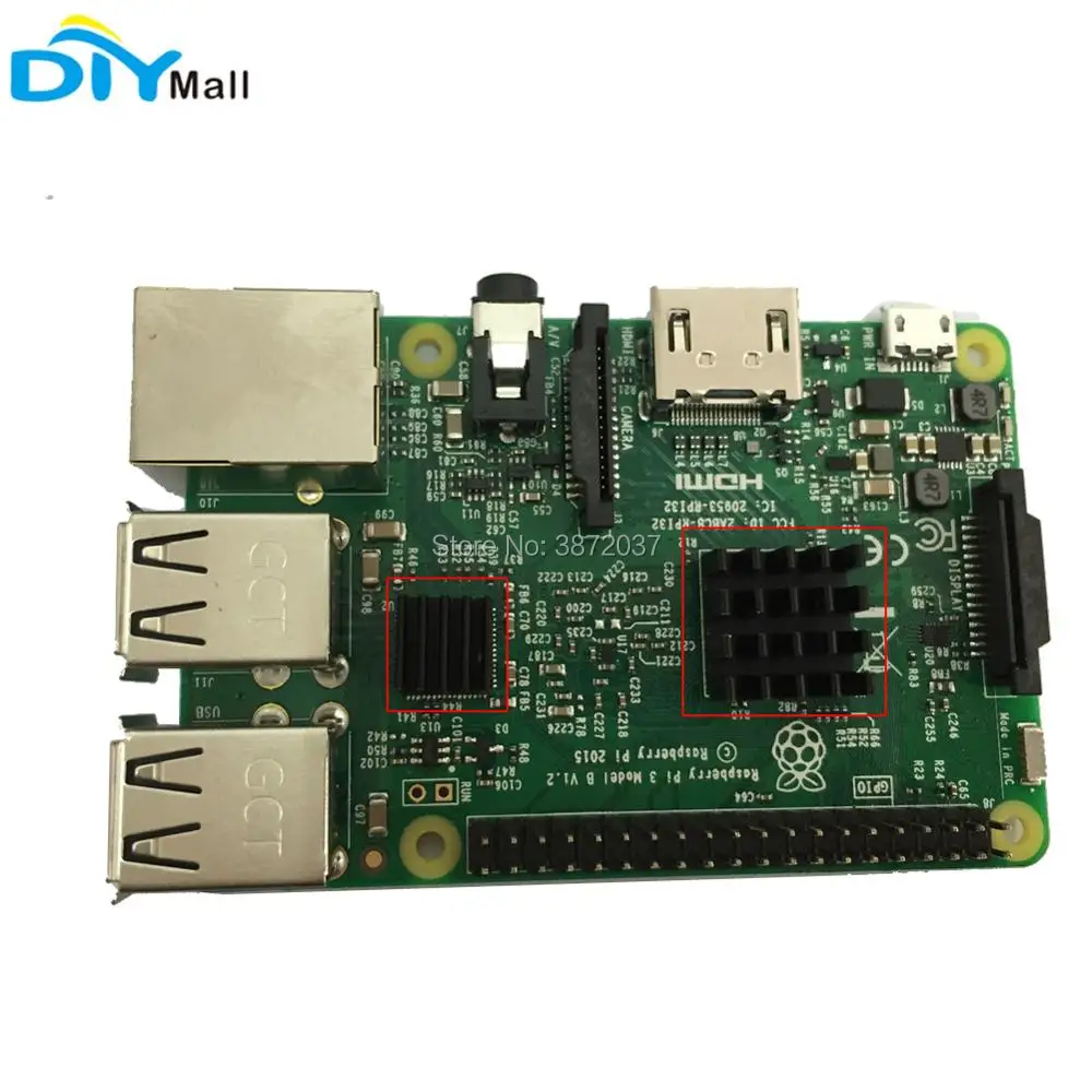 Алюминиевый теплоотвод + охлаждающий вентилятор для Raspberry Pi 3 2 Model B RPI NESPi