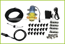 Pump outdoor cooling system with cycle timer. misting system. .Great for poultry shed, greenhouse, patio