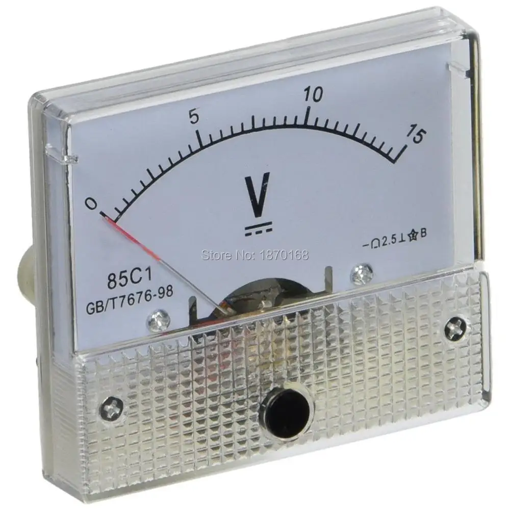 85C1 DC 0 15V Rectangle Analog Volt Panel Meter Gaugegauge metergauge