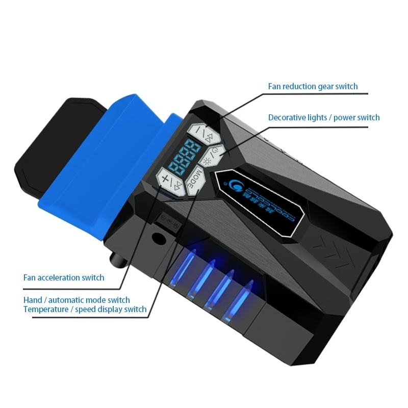 Coolcold Портативный ноутбука вентилятор охлаждения воздушный охладитель Скорость Регулируемый высокая производительность Тетрадь